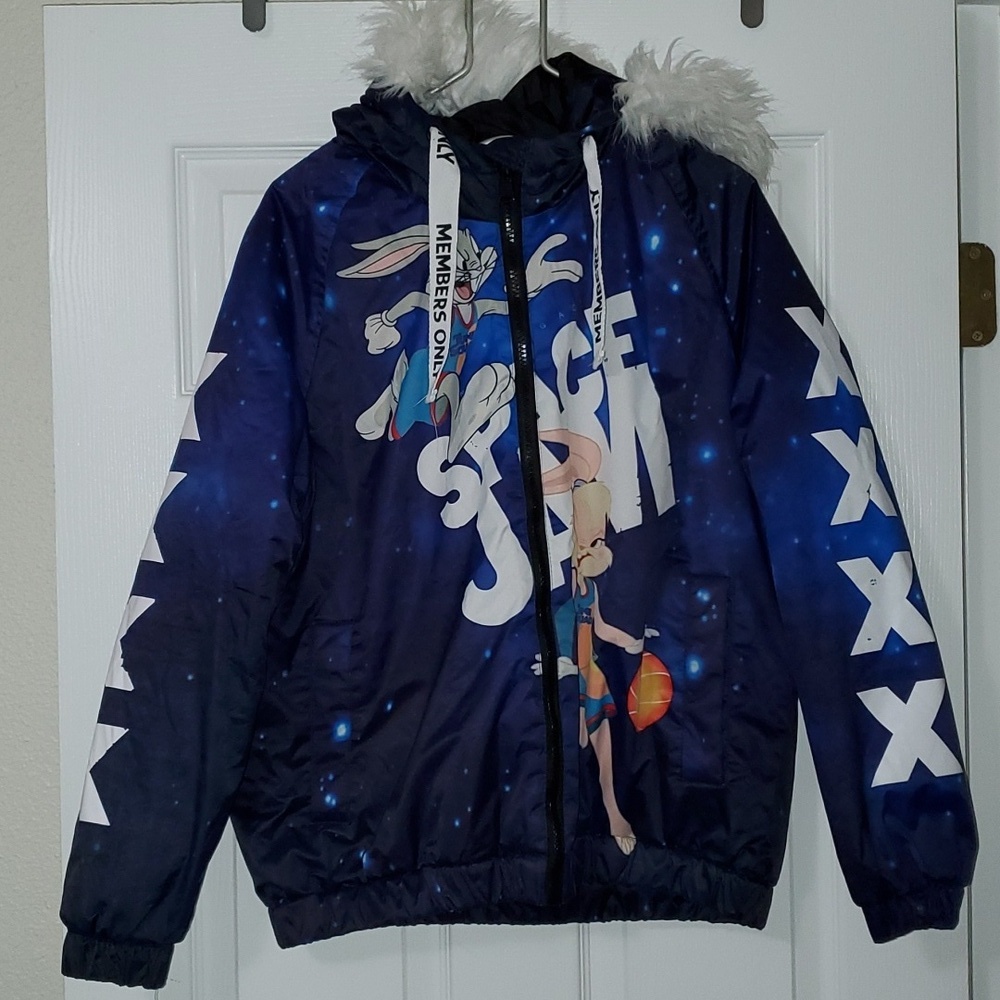 Members Only x Space Jam: A New Legacy Snorkel Bomber Puffer Jacket Size Medium